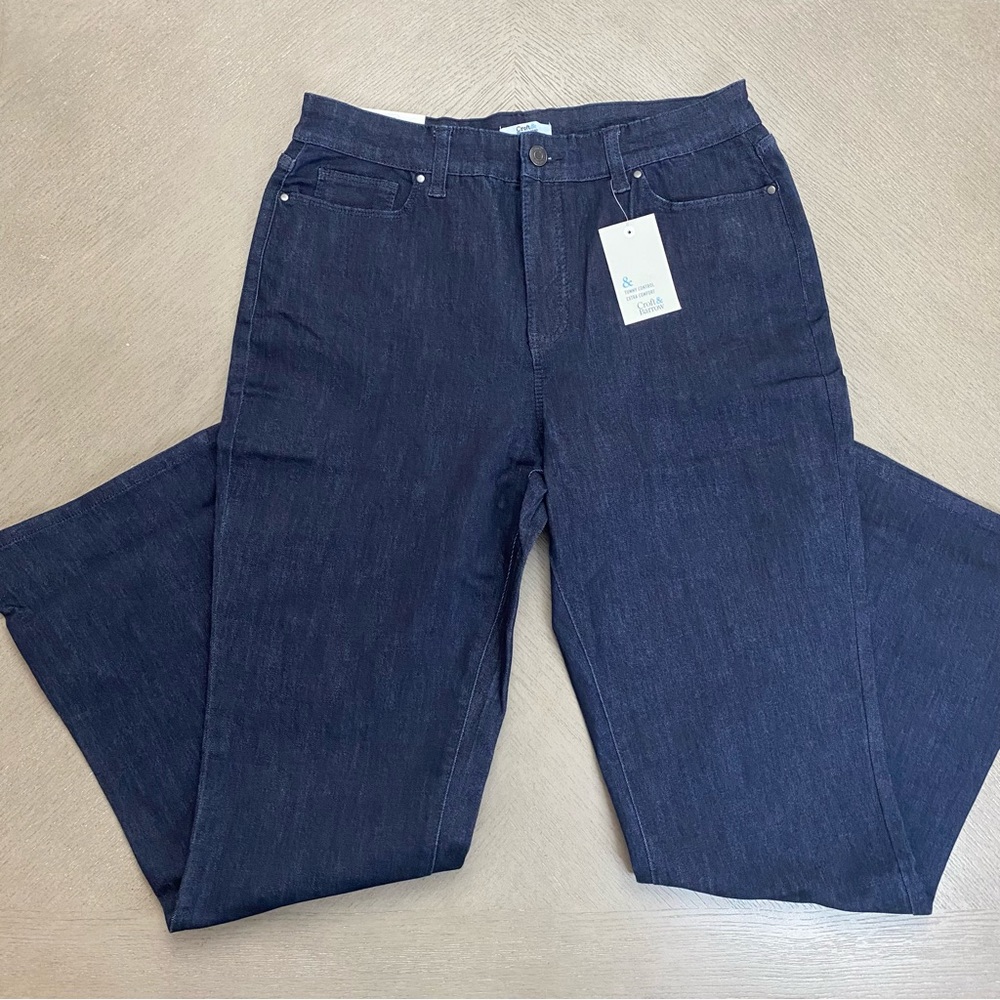 NWT Croft & Barrow Tummy Control Mid Rise Curvy Boot Stretch Jean Size Reg. 12